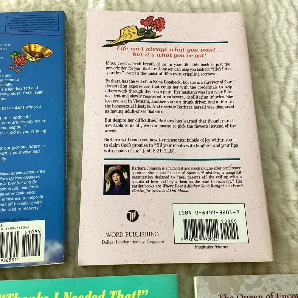 Christian Women Humor Lot Of 7 Books WellBeing Devotionals Fun Barbara Johnson